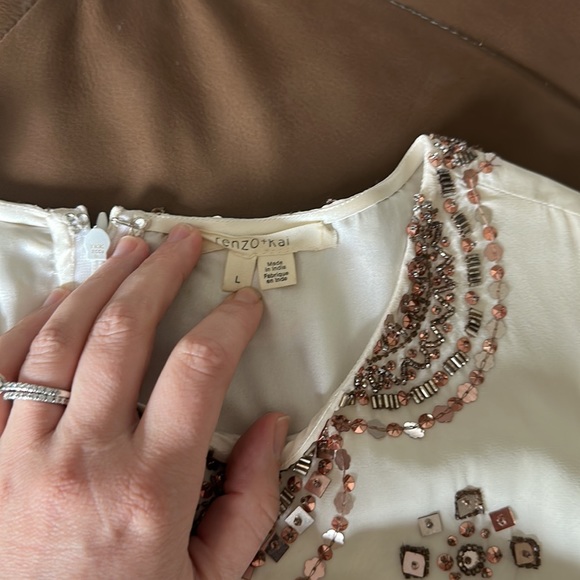 Renzo + Kai Silk Embellished Dress - Picture 5 of 12